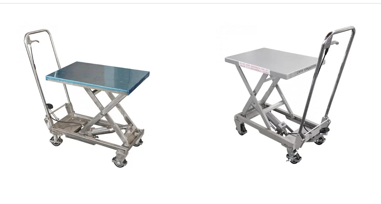 Table élévatrice en acier inoxydable à ciseaux manuels / aluminium BSA10